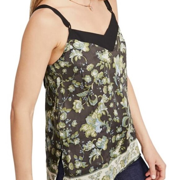 Free People Womens Black Floral Print Tie Back Tank Top - Picture 5 of 11